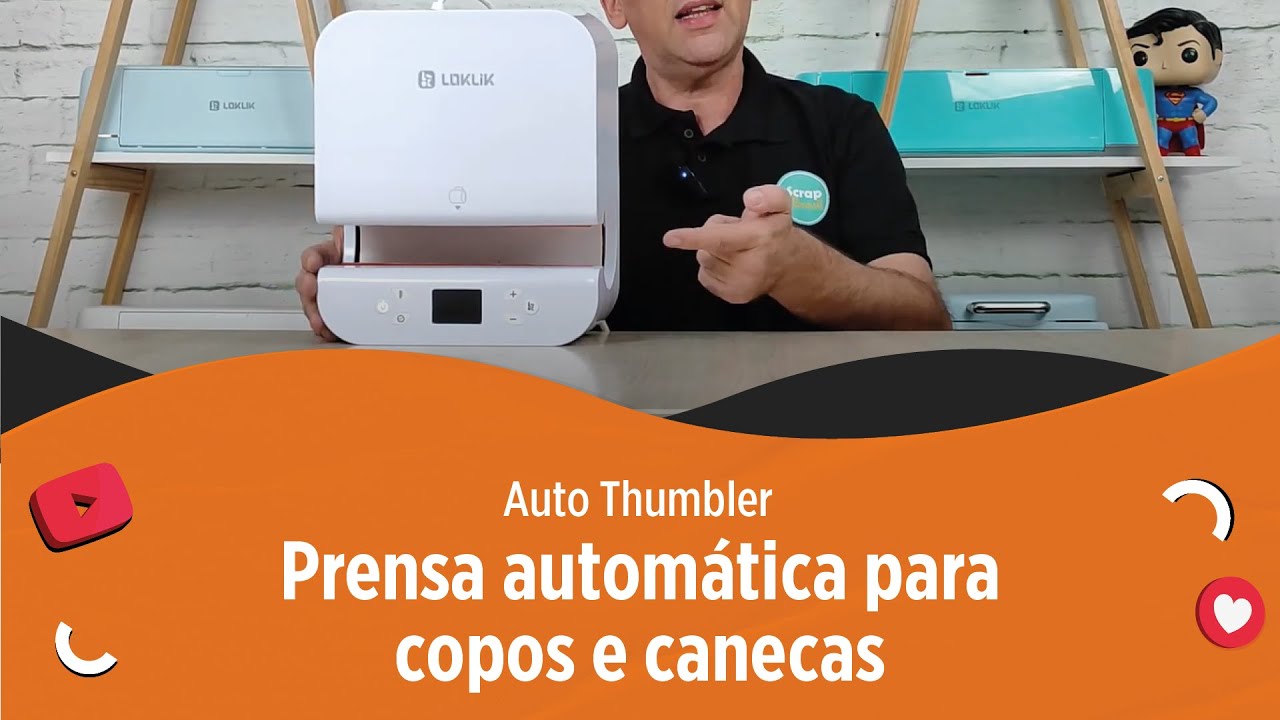 Personalização sem esforço com a Auto Tumbler Loklik – Prensa automática para copos e canecas