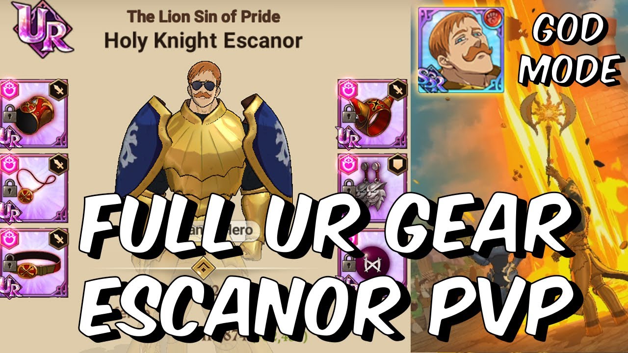 FULL UR Gear Red Escanor PVP - GOD MODE DESTRUCTION - Seven Deadly Sins: Grand Cross Global