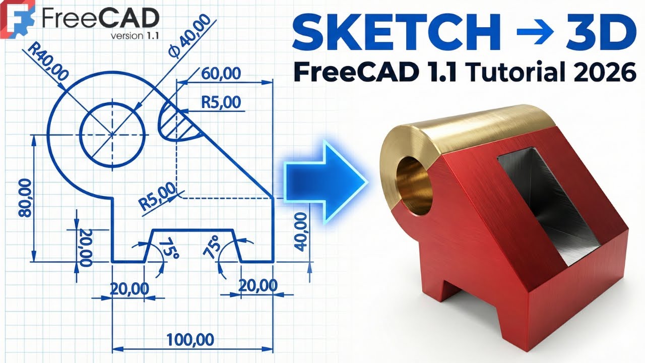FreeCAD 1.1 - Complete Beginner Tutorial Step by Step Tutorial 9