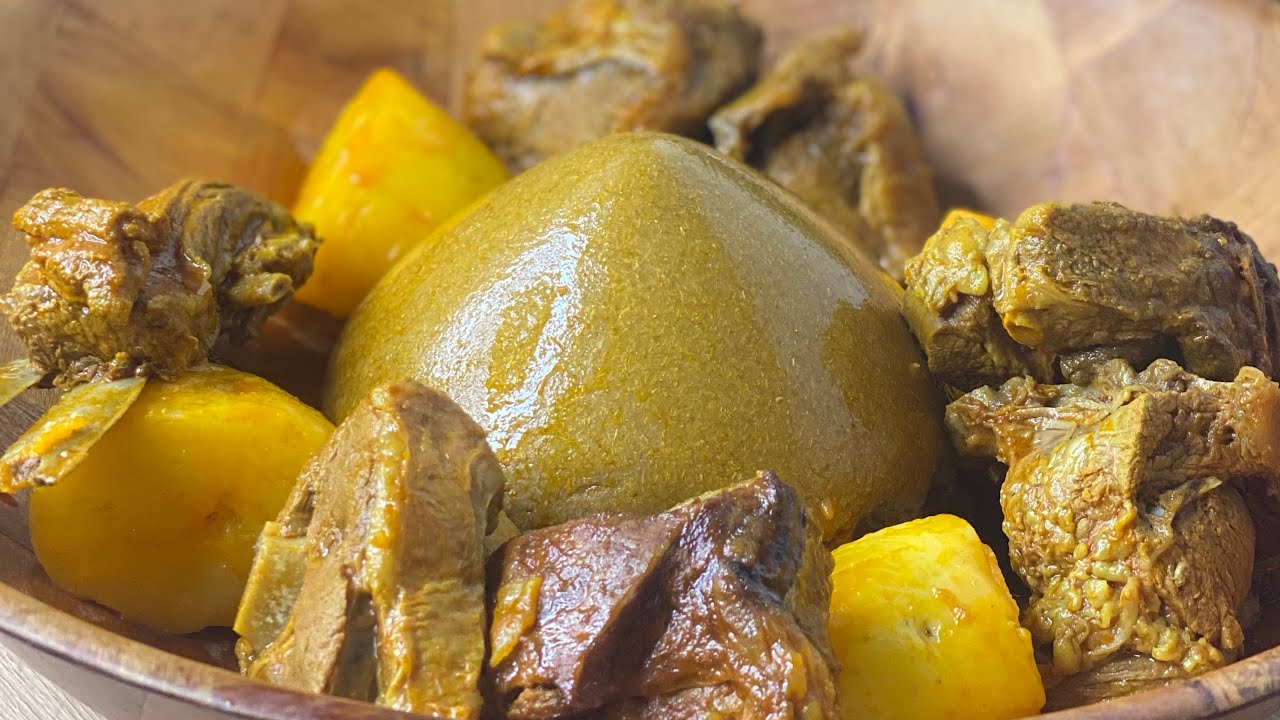 البازين الليبي باللحم الخروف من الثرات الليبي