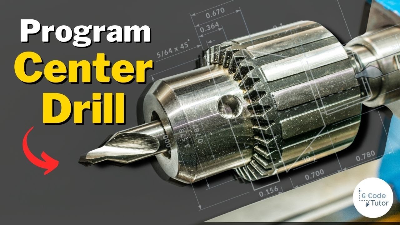 How to Program CNC Lathe for Center Drilling with G-code