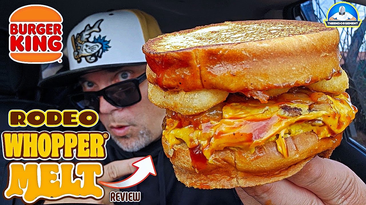 Burger King® Rodeo Whopper Melt Review! 🍔👑🤠🫠 | BK Whopper Melts Are BACK! | theendorsement
