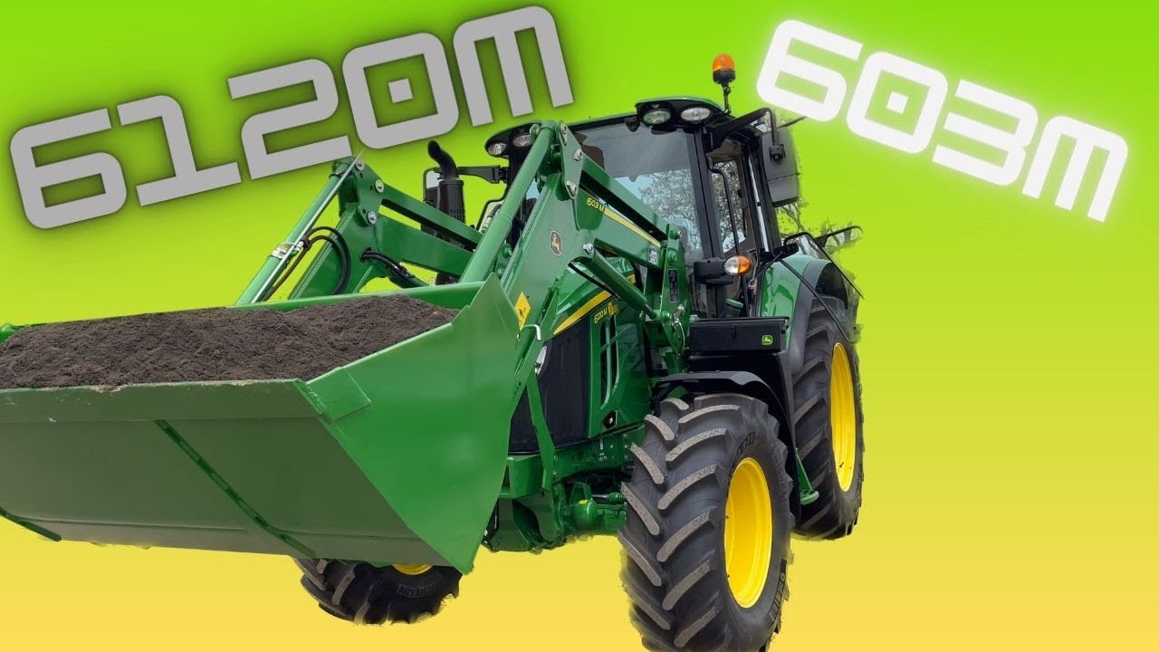 Review 👀 TRACTOR John Deere 6120M con pala 603M (modelo 2023)(4k)