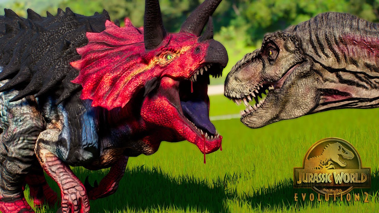 NUEVO ULTIMASAURUS SUPERDEPREDADOR ATACA A REINA DINOSAURIO REXY! dinosaurio hibrido JW Evolution 2