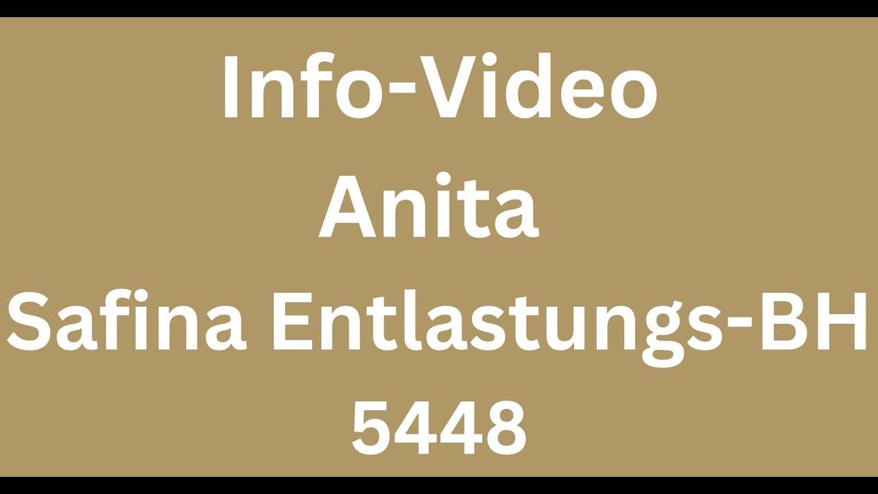 Info-Video Anita Safina Entlastungs-BH 5448