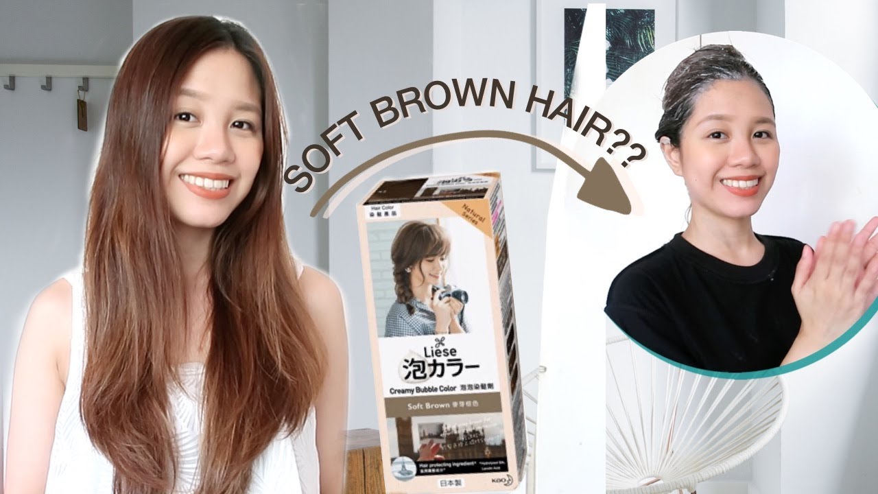 Liese Soft Brown on bleached hair DIY Creamy Bubble Hair Color Review PH
