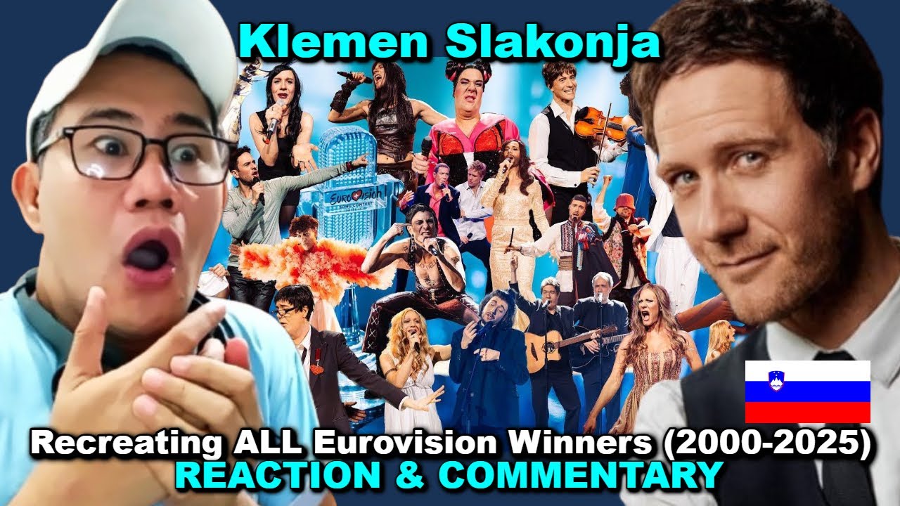 Клемен Слаконья — Воссоздание ВСЕХ победителей Евровидения (2000-2025) РЕАКЦИЯ