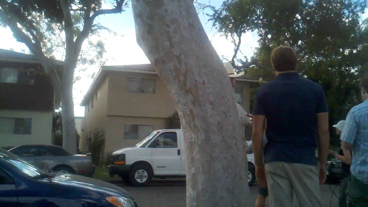 Michael C. Hall on location in front of my apt.