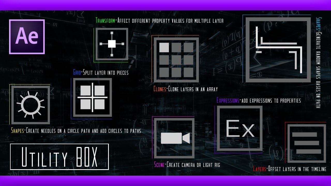 【After Effects《無料》】超絶万能スクリプト『Utility BOX』の機能紹介とダウンロード・インストール方法を解説!!