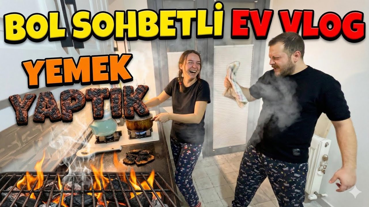 EVİMİZE DAVETLİSİNİZ ! BOL SOHBETLİ  EV VLOG ! YEMEK YAPTIK ! 🥘 🏡 