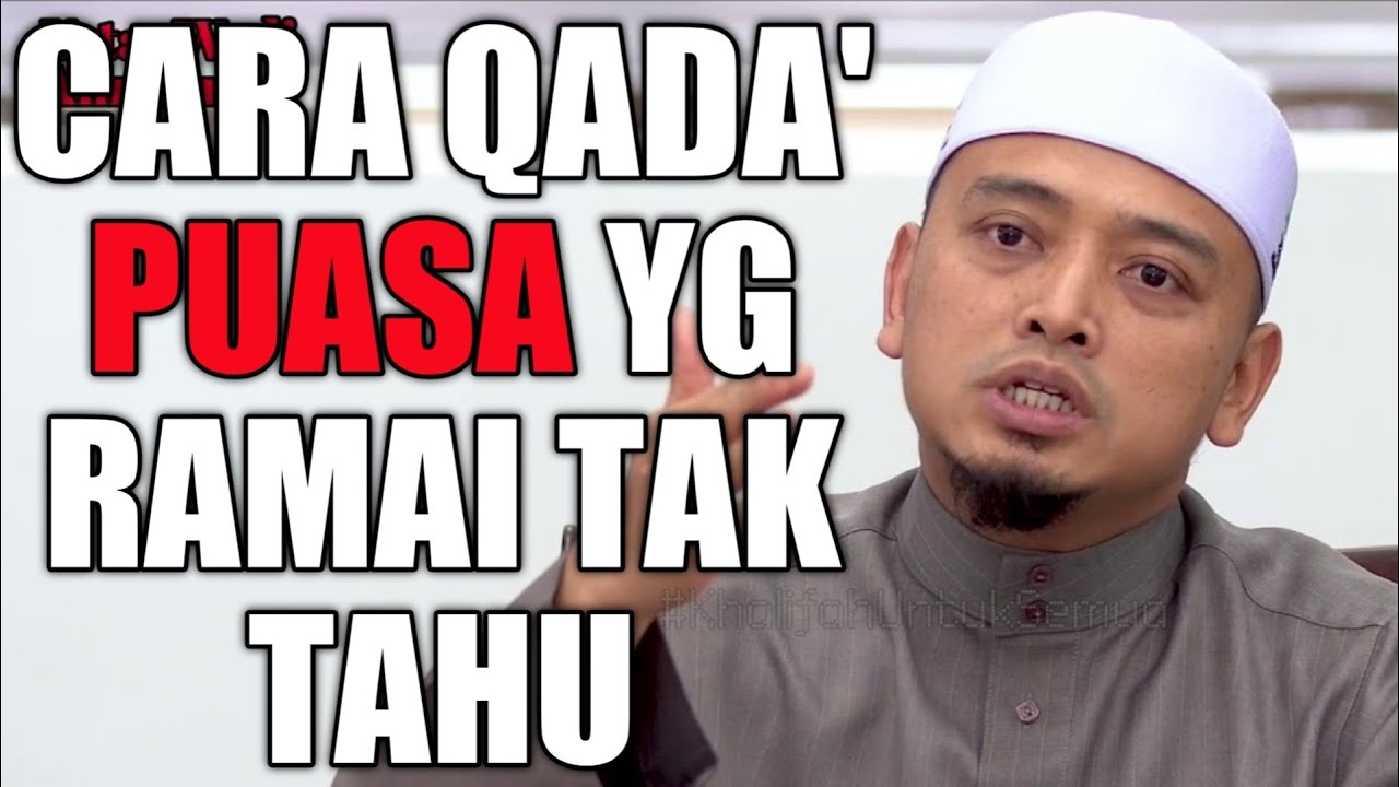 CARA GANTI PUASA YANG RAMAI TAK TAHU | Ustaz Wadi Annuar