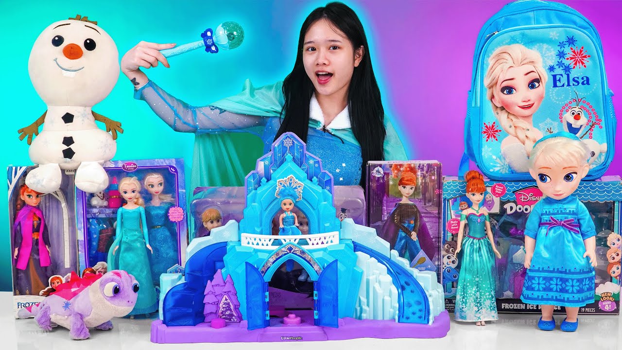 Satisfying Unboxing, Disney Frozen Elsa's Ice Palace Toy | Anna Doll, Elsa Doll and Nokk Horse