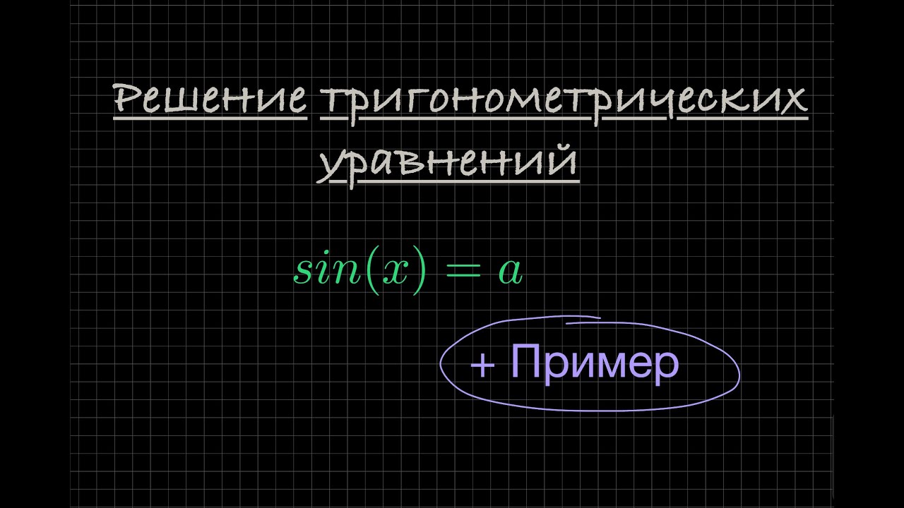 Решение тригонометрических уравнений: sin(x) = a