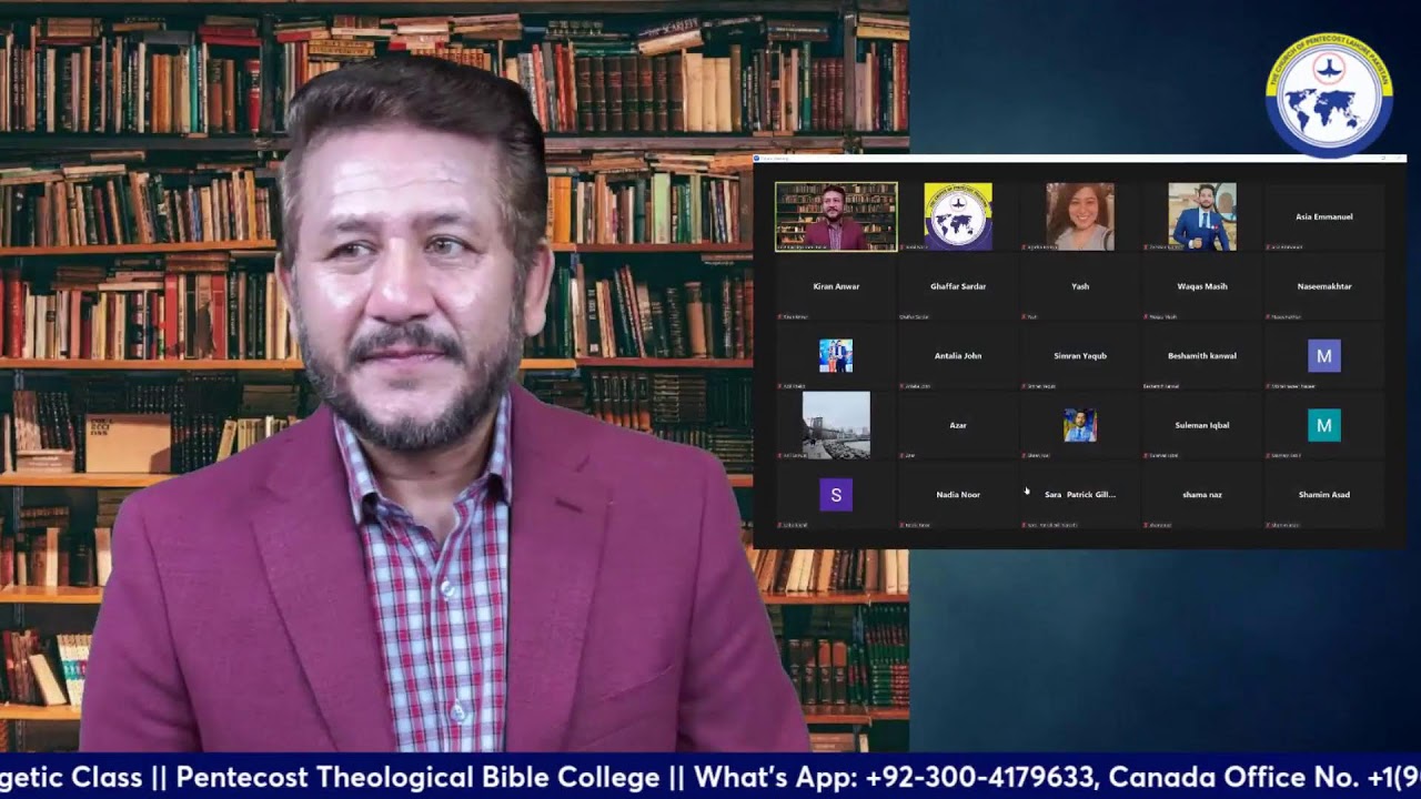 Christian Apologetic Class || S 2 || Pentecost Theological Bible College || Rev Dr. Jamil Nasir
