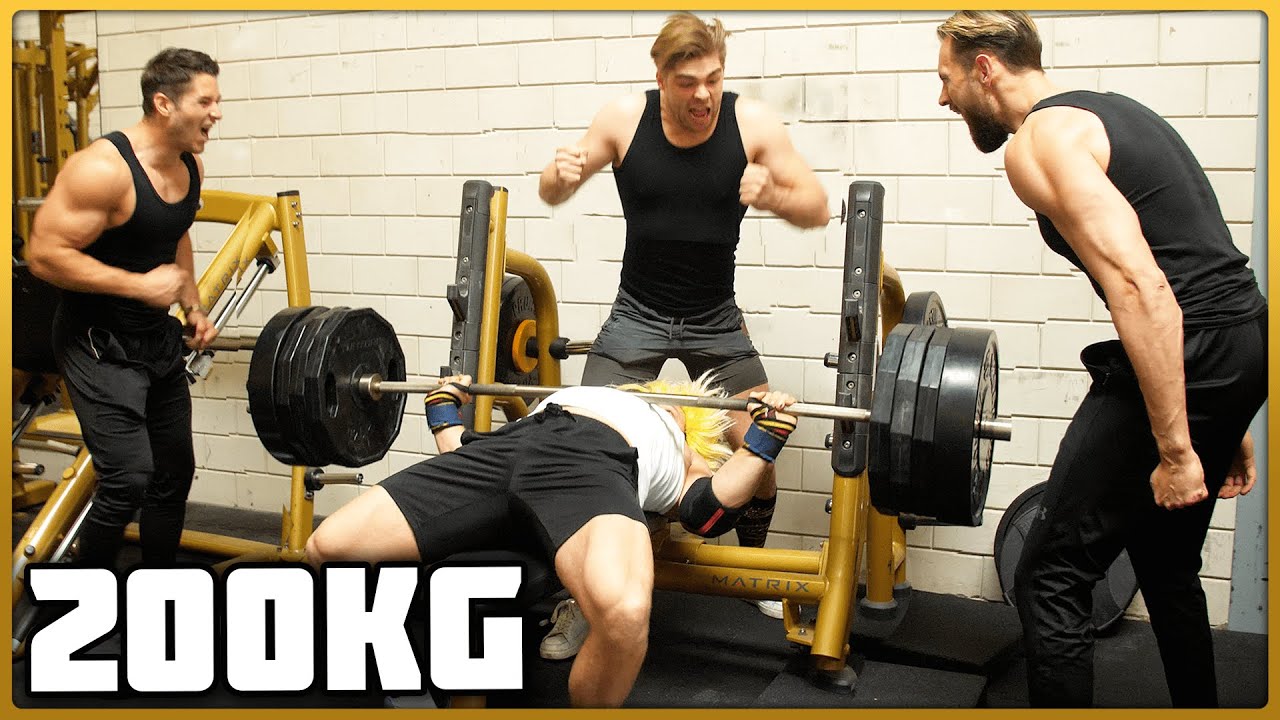 200KG Benchpress Door Goud Droog Winnaar