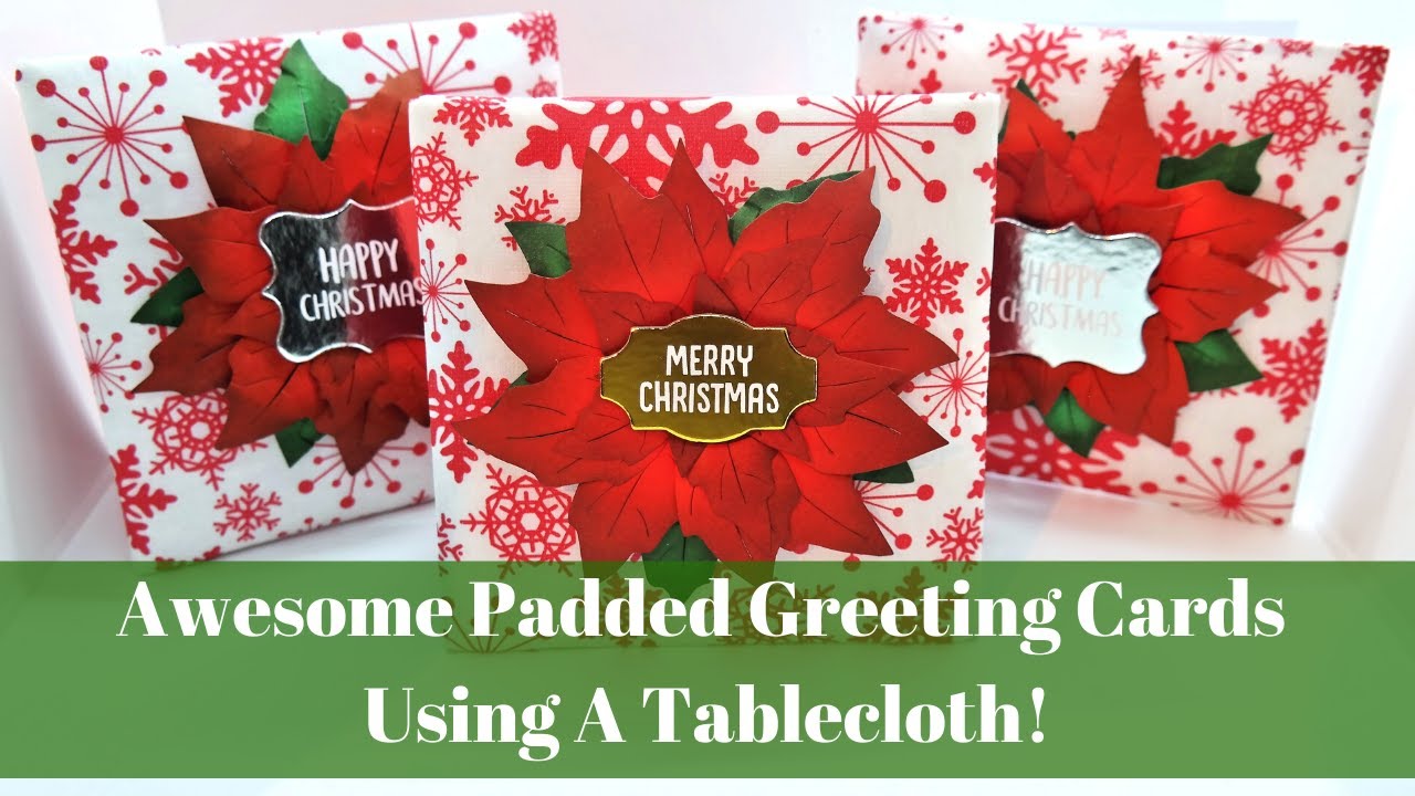 Make Your Own Padded Greeting Cards Using A Tablecloth!