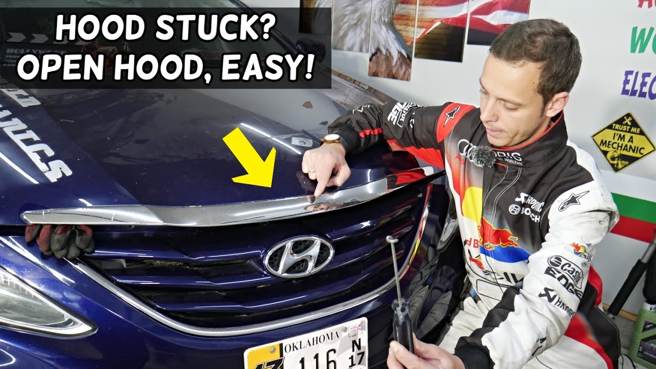 HYUNDAI HOOD STUCK, HOOD DOES NOT OPEN, HOW TO OPEN HOOD