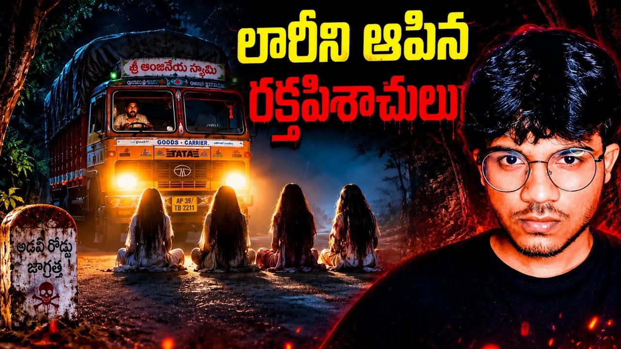 లారీని ఆపిన రక్తపిశాచులు 😱 | Lorry Stopped By Ghosts | Telugu Horror Story 