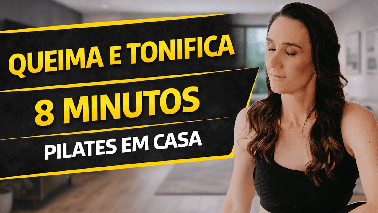 PILATES EM CASA de 8 Minutos que FORTALECE TODO o Corpo! COMECE AGORA