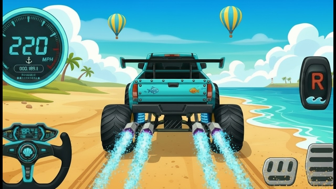 Watch Monster Trucks: Epic New Monster Trucks Racing & High-Speed Stunts on Off-Road Track!