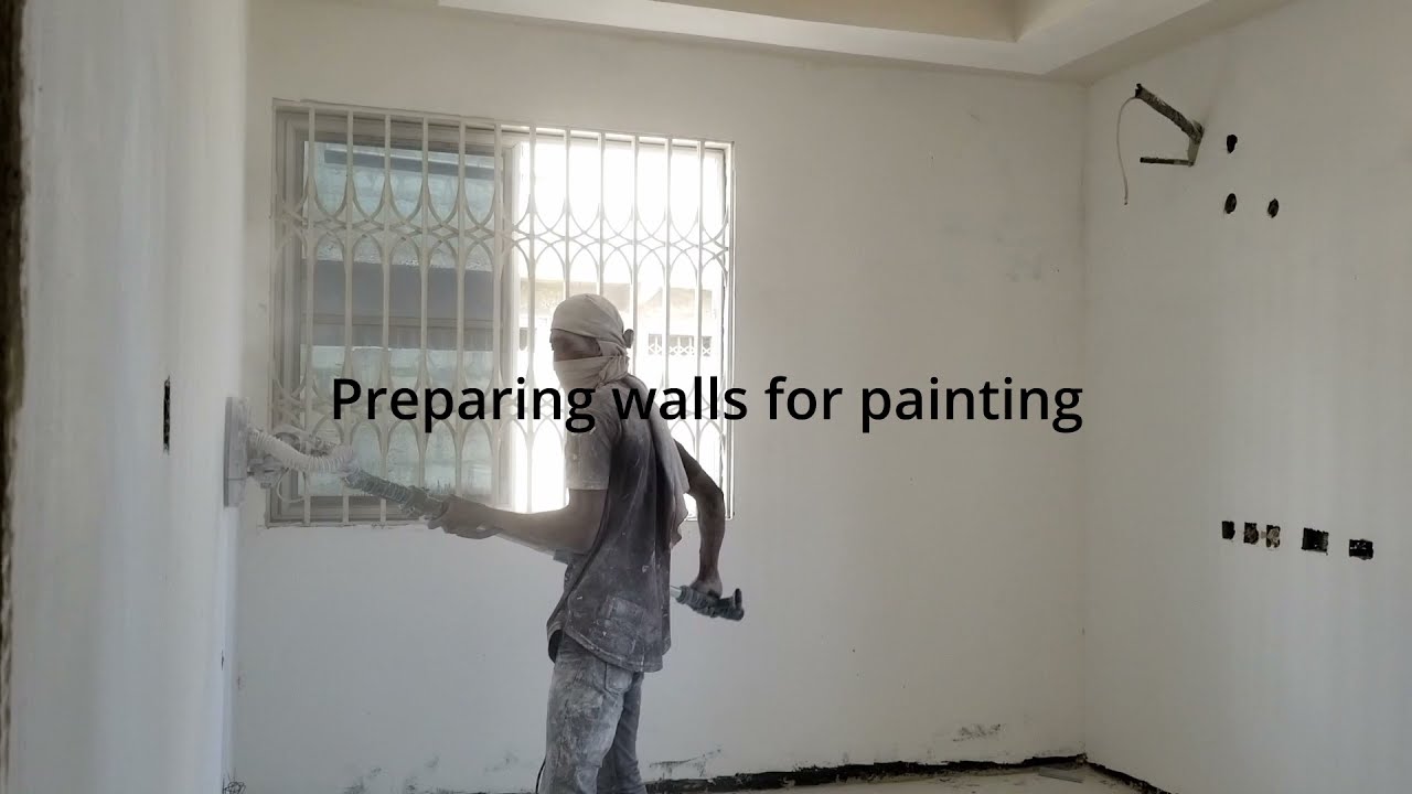 Building in GHANA - TEMA RETIREMENT HOME " PLASTER BOARD CEILING FINISH, WALL SKIMMING " PART - 8