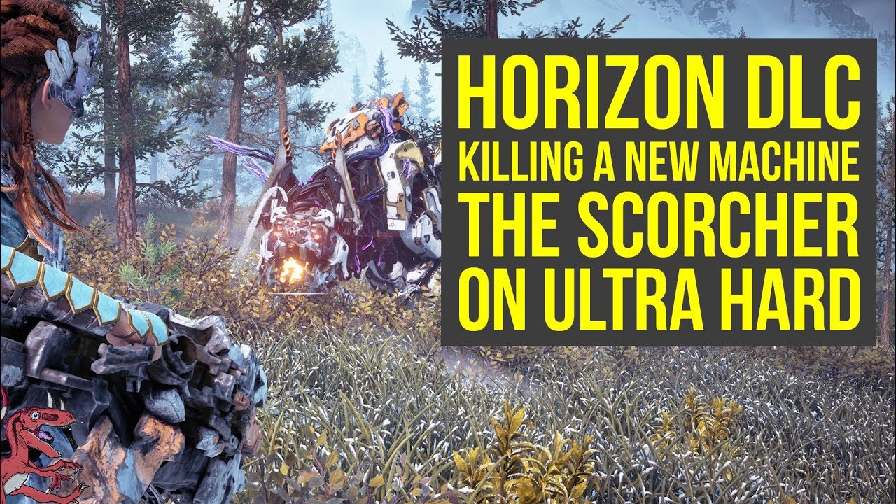 Horizon Zero Dawn DLC KILLING A SCORCHER ON ULTRA HARD - NEW MACHINE (Horizon Zero Dawn Frozen Wilds