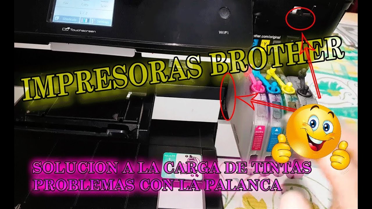 impresoras brother solucion a la carga de tintas con la palanca