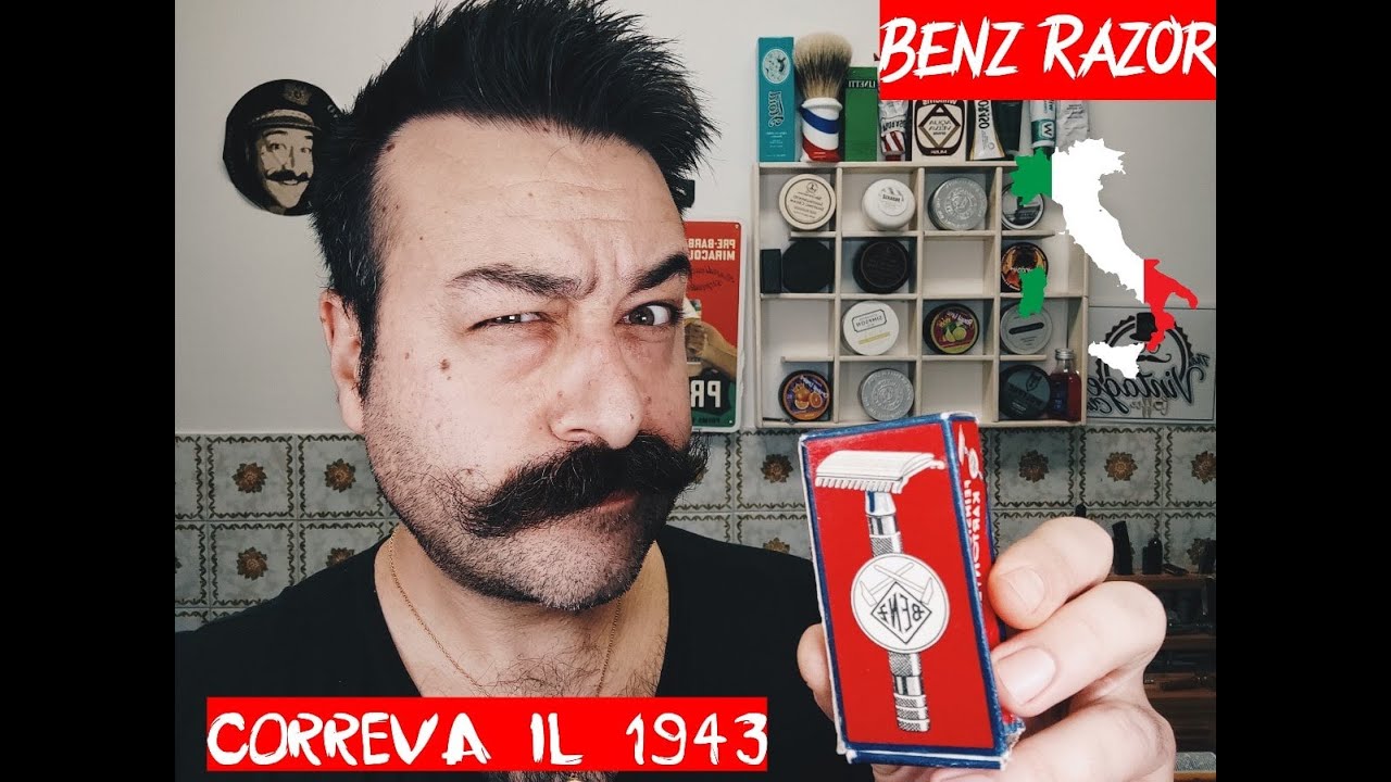 Rasoio del 1943 - Rasoio Di Sicurezza Benz F2 - Proraso Verde Rinfrescante Super Formula