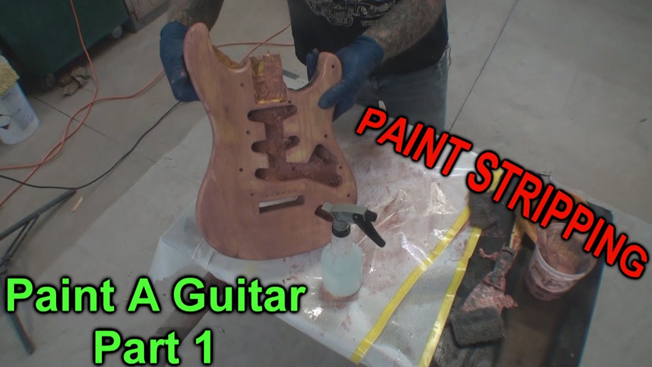 I Painted An ELECTRIC Guitar With Car Paint - Part 1 - Stripping Off The Old Paint