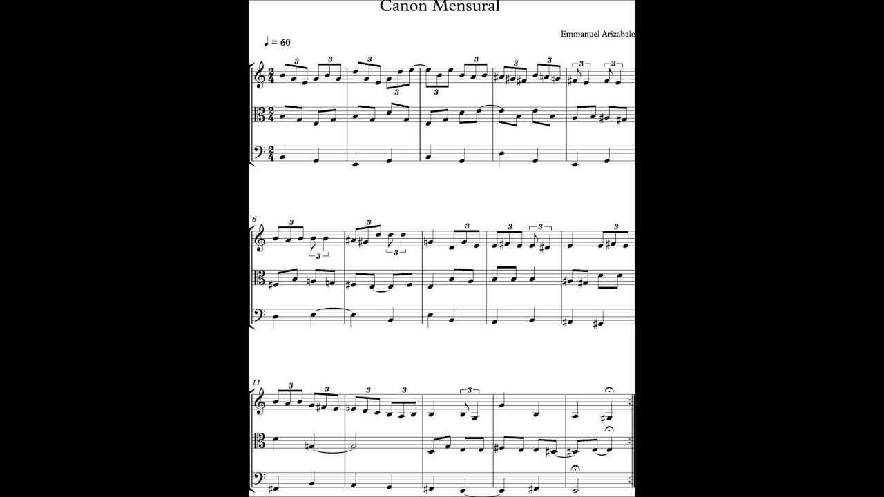 Prolation canon - Canon mensural -- Emmanuel Arizabalo