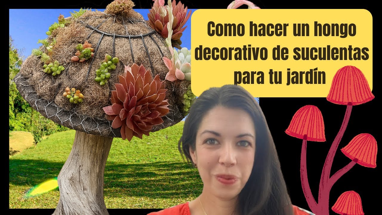 Creando un hongo decorativo de suculentas 😍