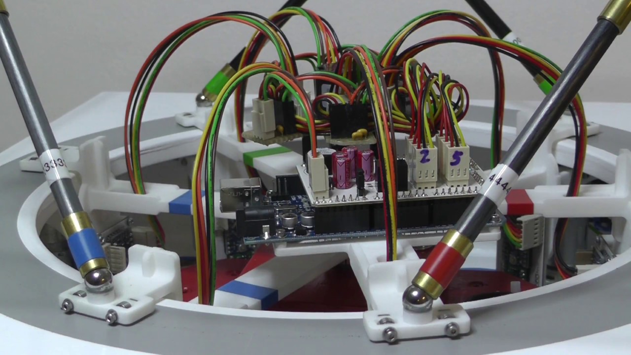 Circular-Base-Stewart-Platform, Part 9, The Final Assembly