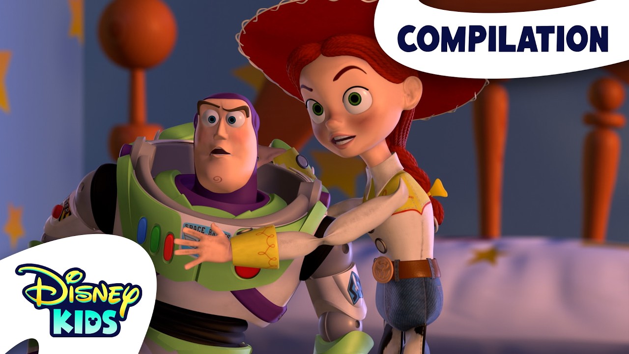 Amazing Buzz and Jessie Moments 🤠👨&zwj;🚀 | Pixar's Toy Story | @disneykids
