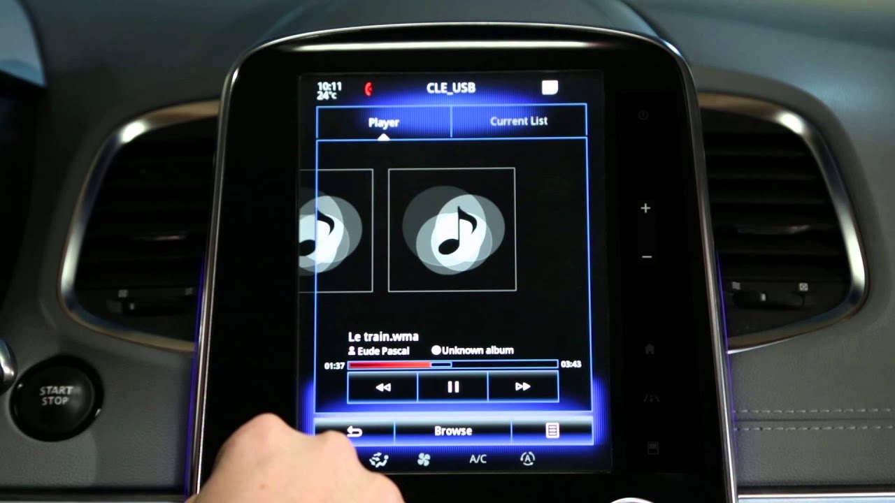 Descrizione dei comandi del touchscreen multifunzione