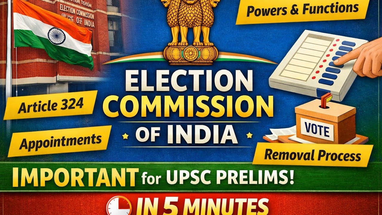 ECI Explained in 5 minutes  UPSC | Article 324 ECI impeachment  | Prelims 2026#upsc #prelims2026