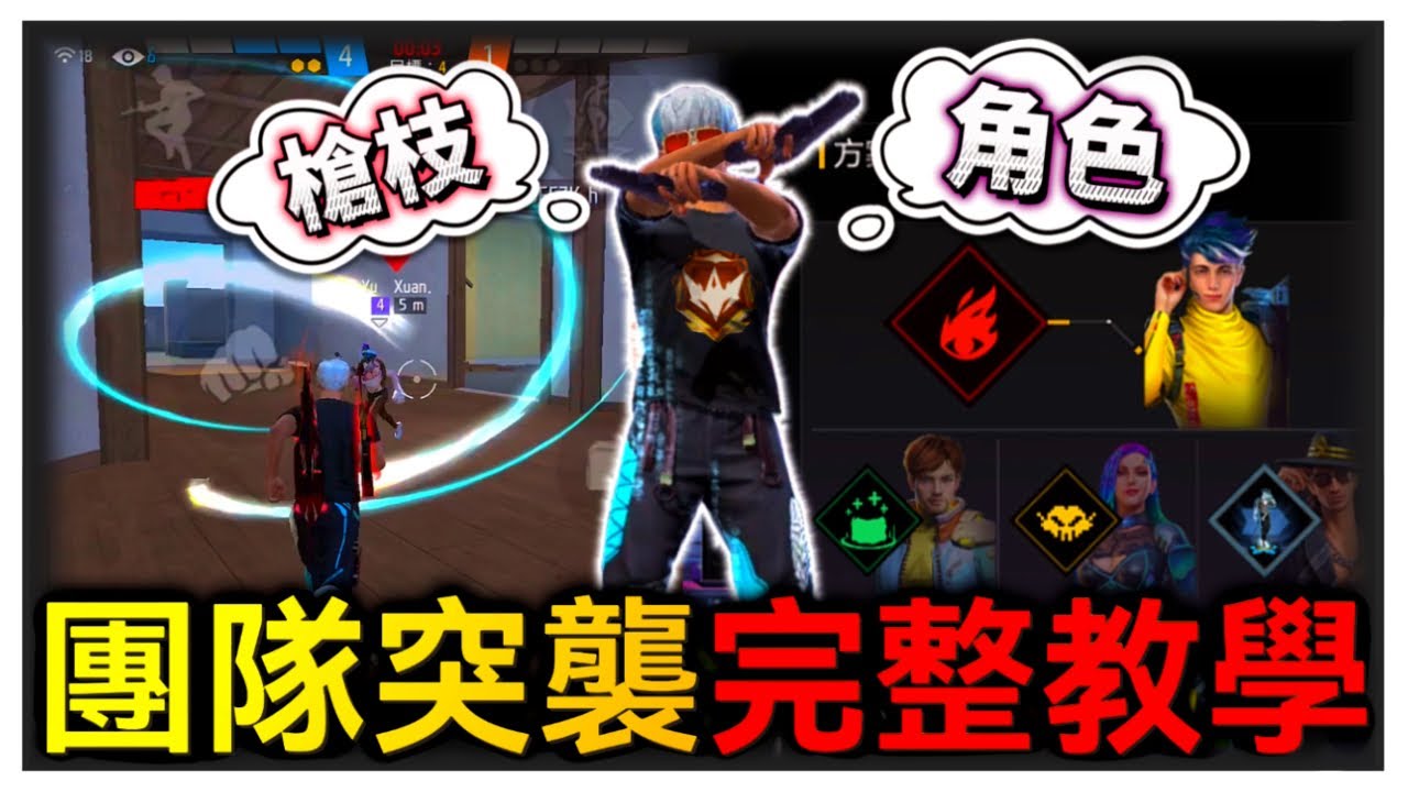 團隊突襲完整觀念教學!!不到10分鐘就讓你團排宗師?!【Free Fire我要活下去】