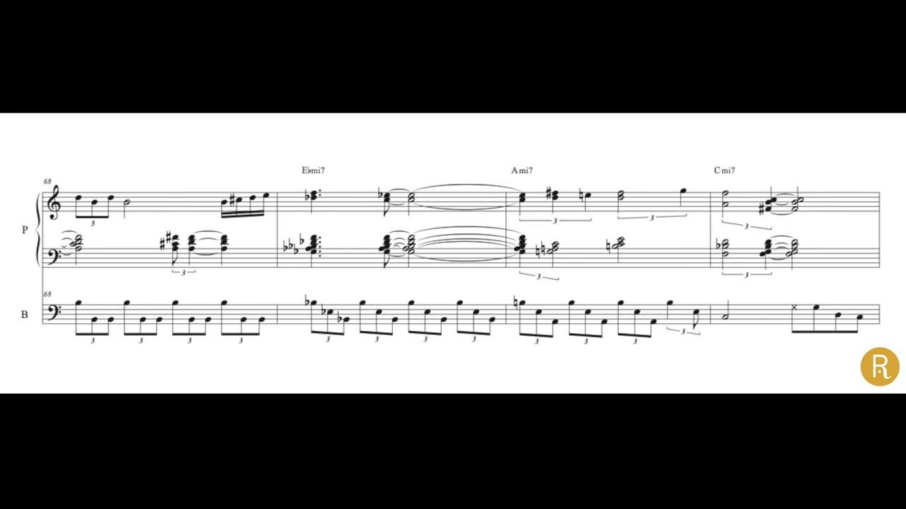 Transcription - Hubert Nuss (piano) / John Goldsby (bass) - Time Remembered (Bill Evans)