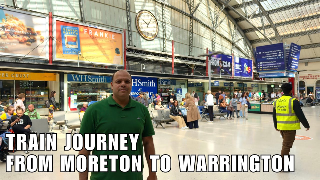 Train 🚂 Journey in 4K (2025) : Wirral to Warrington, via Lime Street Station, Liverpool | UK Travel