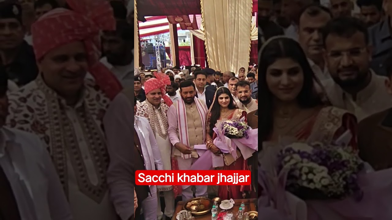 बादली विधायक कुलदीप वत्स के भतीजे को आशीर्वाद देने पहुंचे मुख्यमंत्री नायब सैनी।