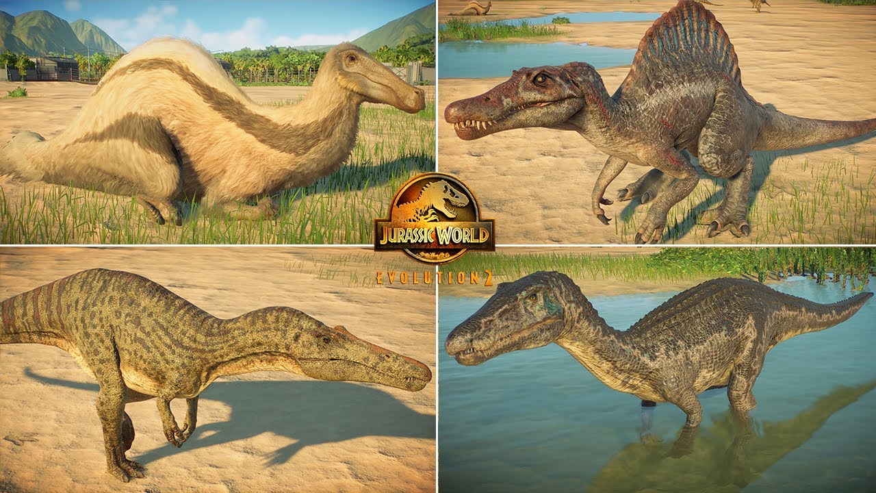 Land Piscivore Dinosaurs Max Eggs Release Eating Fish & Drink Water Animations - JWE2 Feathered Pack