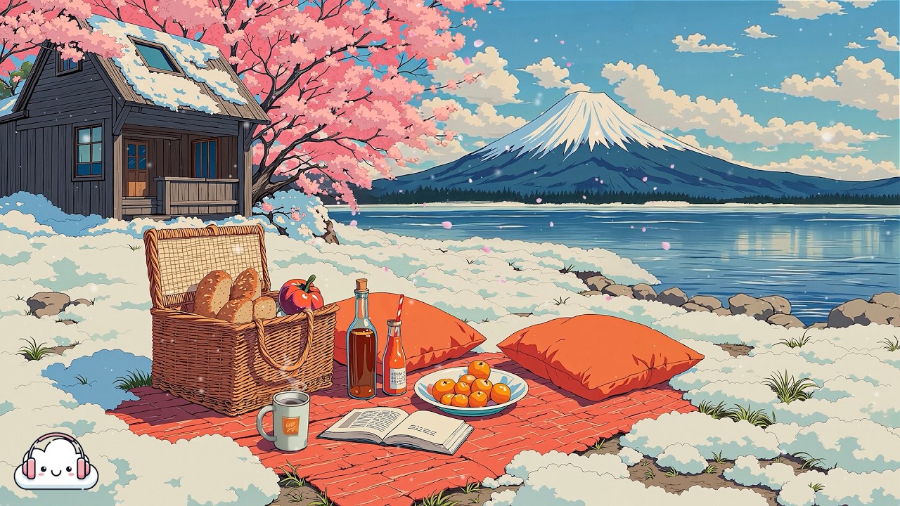 Cozy Lakeside Picnic ☕ Relaxing Lofi Beats to Study & Chill 🌸 Lofi Jazz Hip Hop