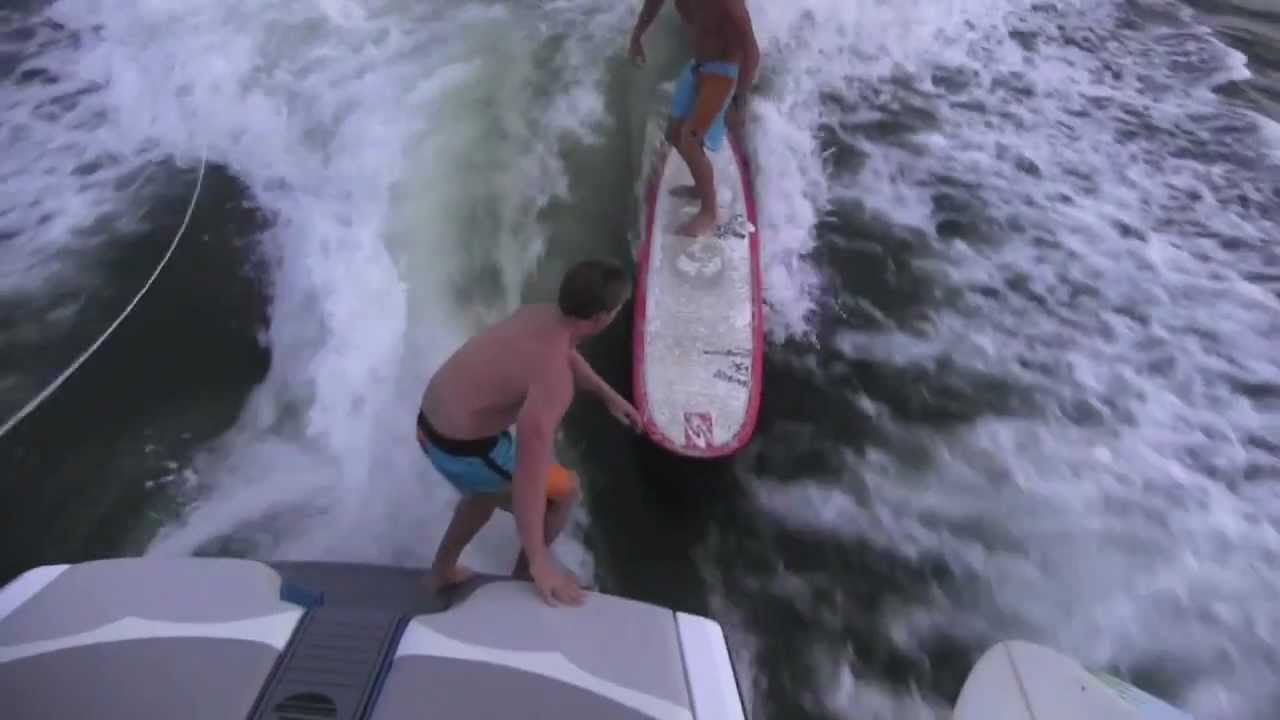 MALIBU SURFGATE wakesurfing with Aussie longboard PROS