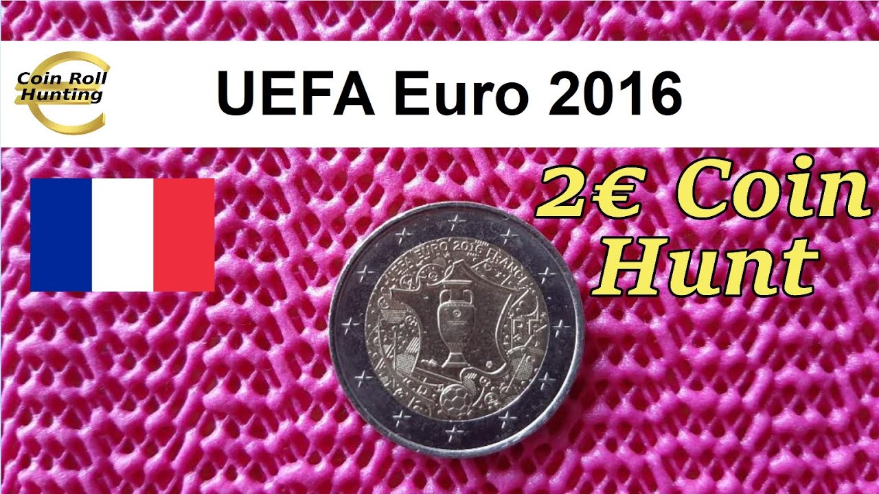 UEFA Euro 2016 2 Euro Coin Roll Hunting 16D