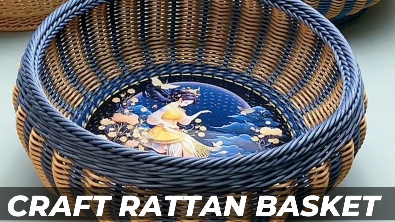 Craft Basket Idea with Rattan, How to Make Rattan Basket with Arcylic Board #diy #rattan #handmade