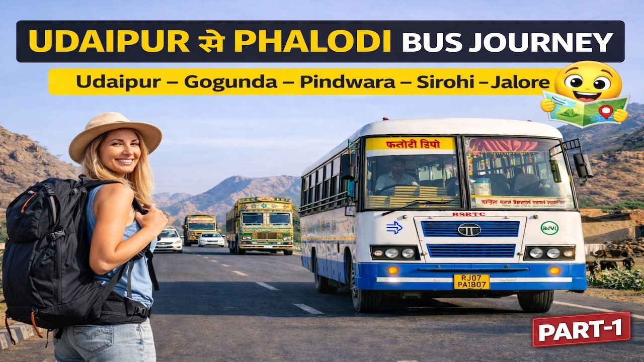🚌 Udaipur → Phalodi RSRTC Bus Journey | Rajasthan Bus Travel | Part 1