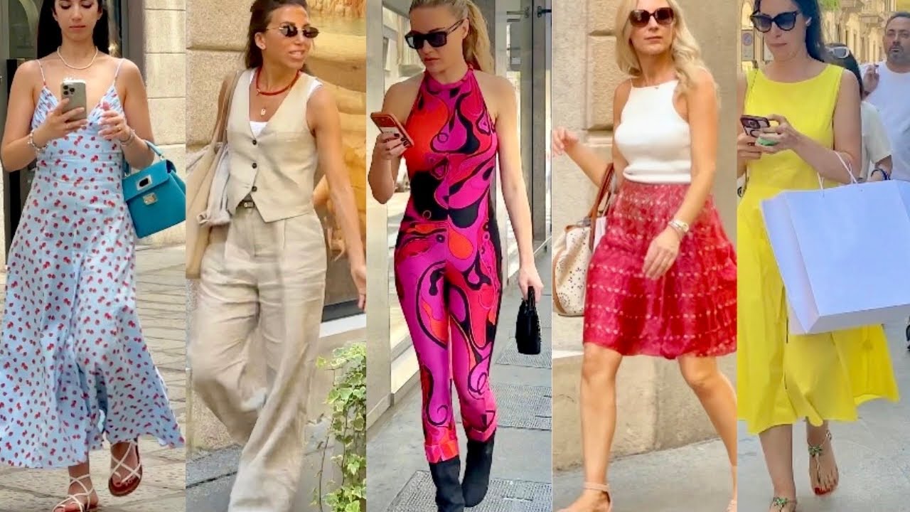 2026 Summer Fashion☀️Sandals & Summer Outfits☀️Italian Street Fashion Milan Shopping 🛍️ #vanityfair 