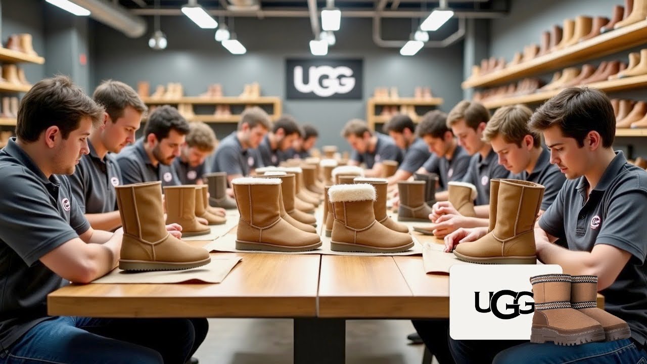 How UGG boots Are Made in Factory 🥾 🏭