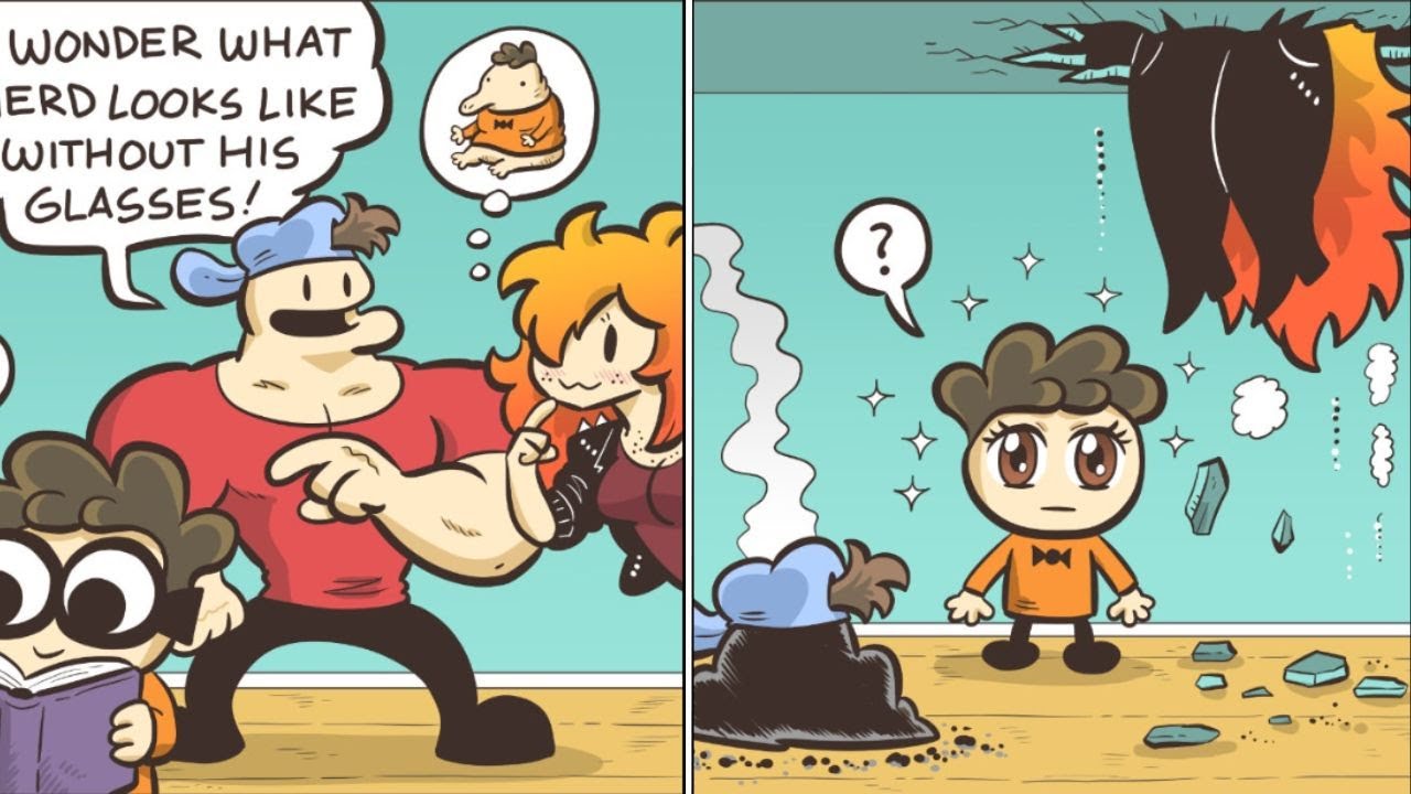 New Funny Nerd And Jock Comic Dub So Far #57 (Nerd Without Glasses) || Chicken Go
