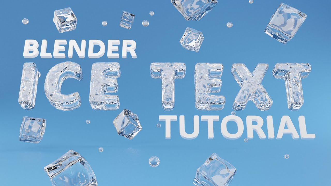 Blender 3D Ice text Tutorial (Beginner level)
