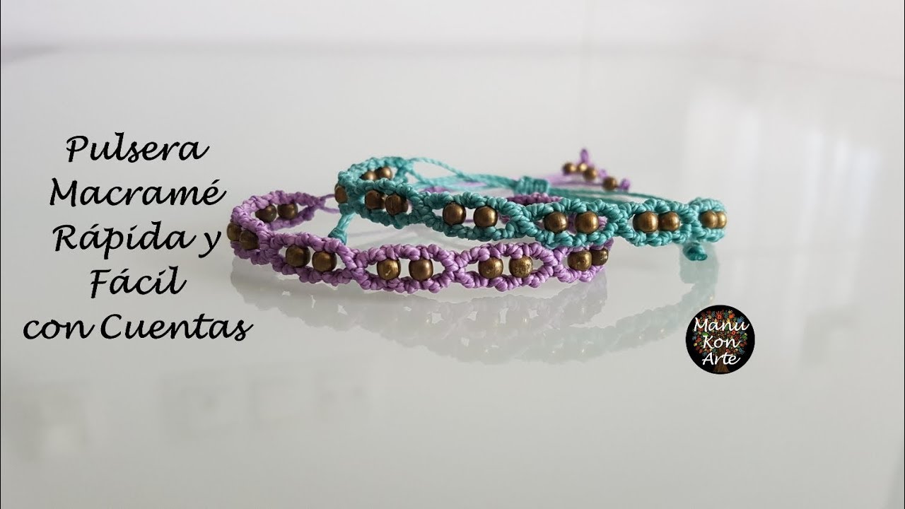 DIY Tutorial Pulsera de Macramé Rápida y Fácil con Cuentas